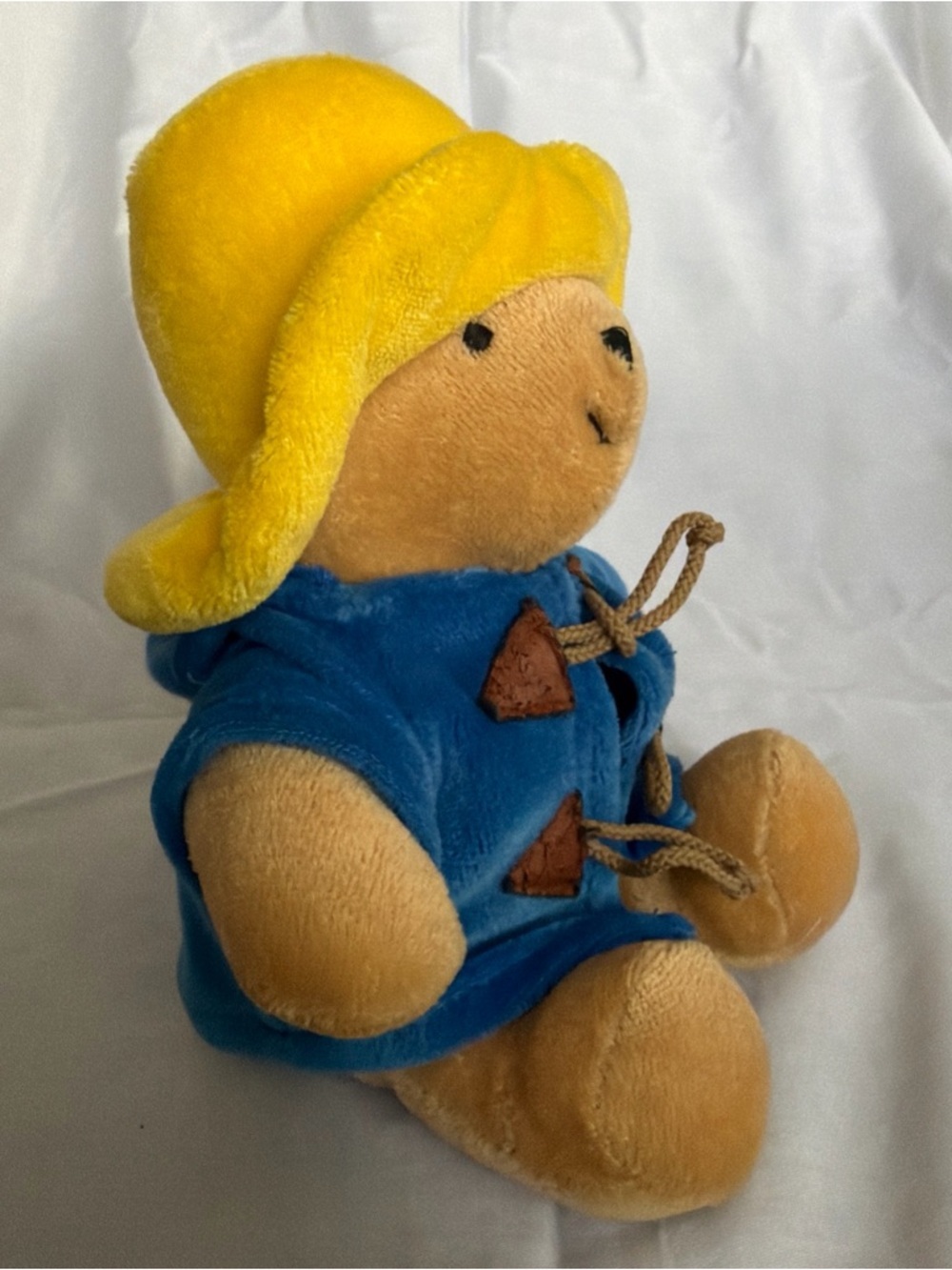Plush Bear in Blue Coat with Yellow Hat - Soft Cuddly Toy - Picture 2 of 7